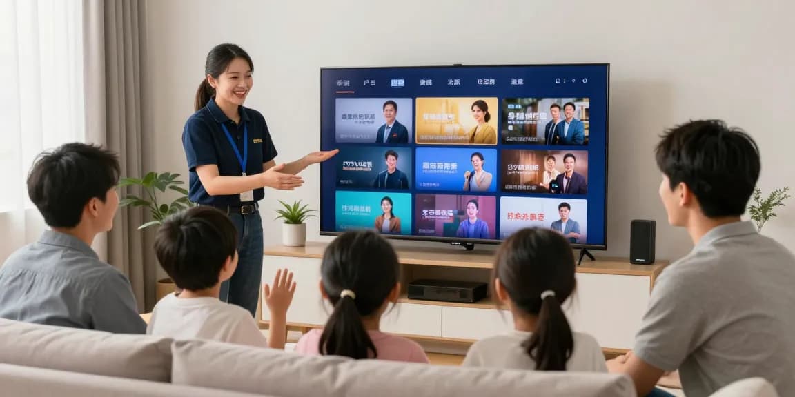 The best IPTV services in the UK from a trusted provider, showcasing family enjoyment of local services.