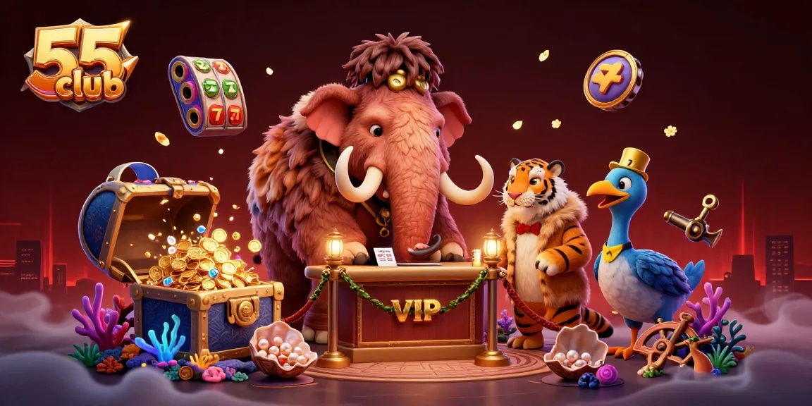 Experience the vibrant atmosphere of 55club casino with exciting gaming action and exotic characters.