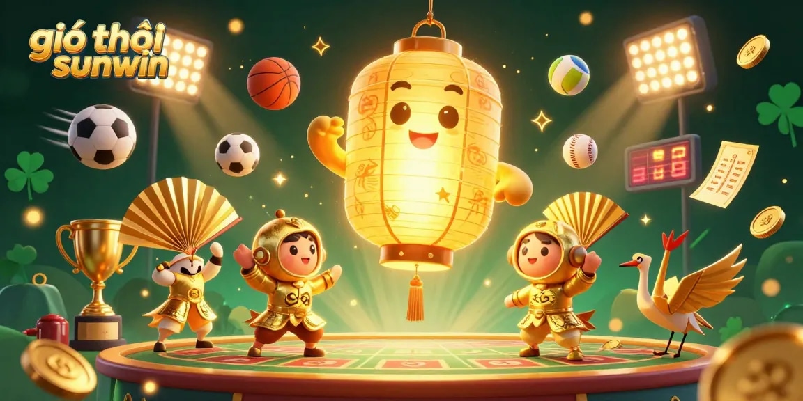 Experience the magic of giới thiệu sunwin with a vibrant casino scene featuring animated characters and dynamic game elements.