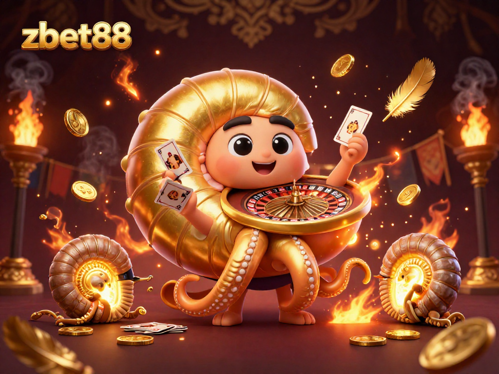 Engage in the vibrant world of zbet88 with a 3D nautilus roulette and glowing cards.