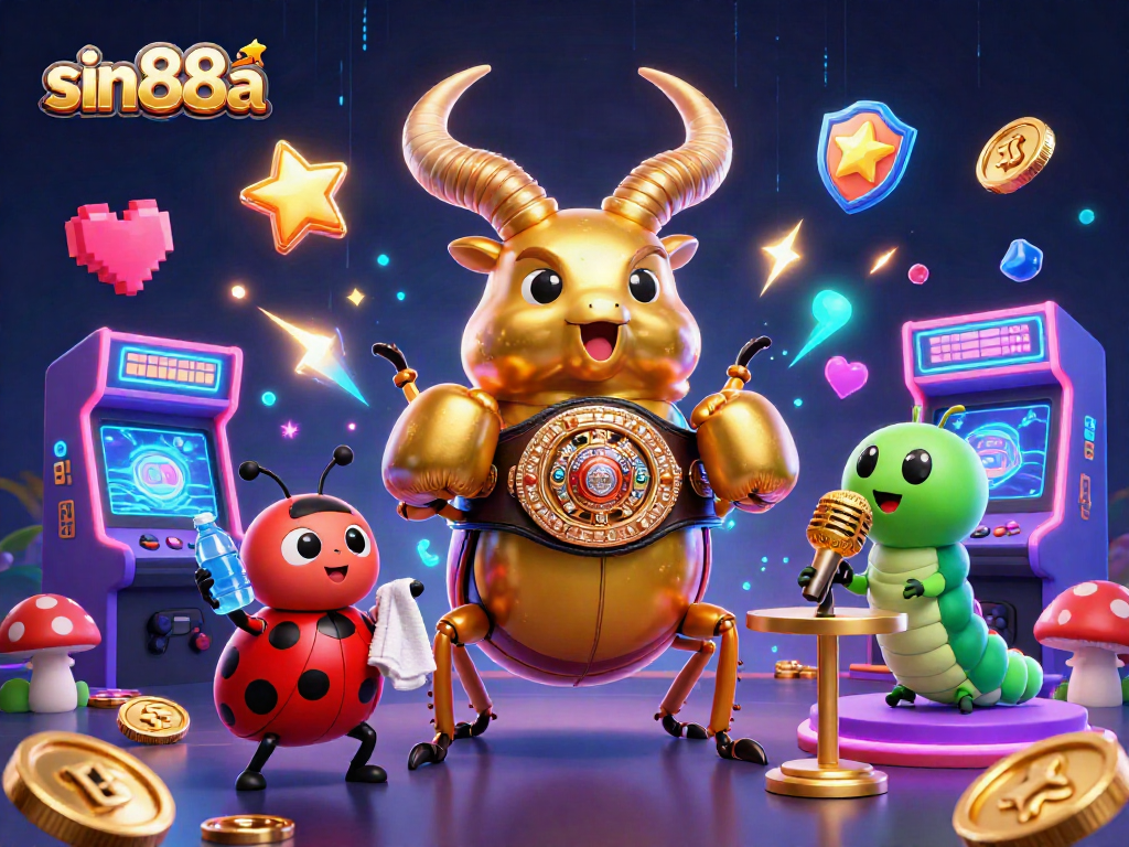 Engage in thrilling gameplay at sin88a featuring vibrant 3D characters and casino elements.