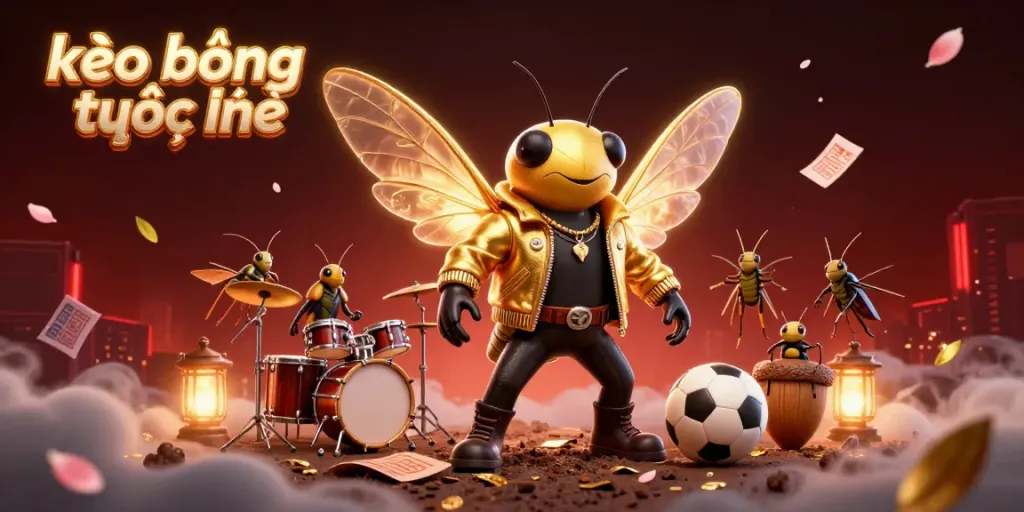 Engage in exciting kèo bóng trực tuyến with vibrant characters and sports elements in a dynamic arena setting.