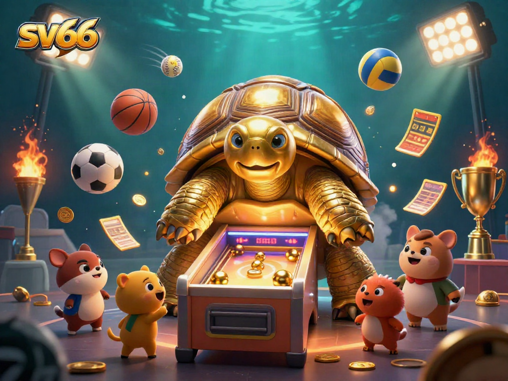 Engage in exclusive gambling action with sv66's thrilling dynamic casino scene featuring sports elements.