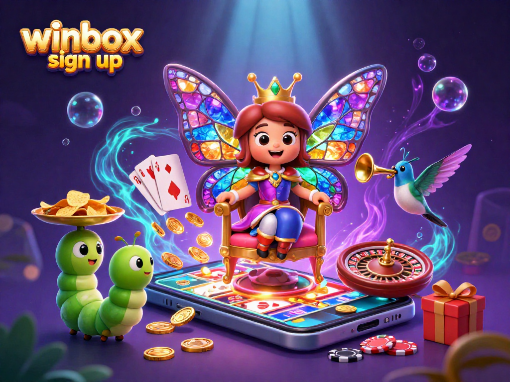 Experience the thrill of winbox sign up with vibrant casino elements and enchanting graphics.