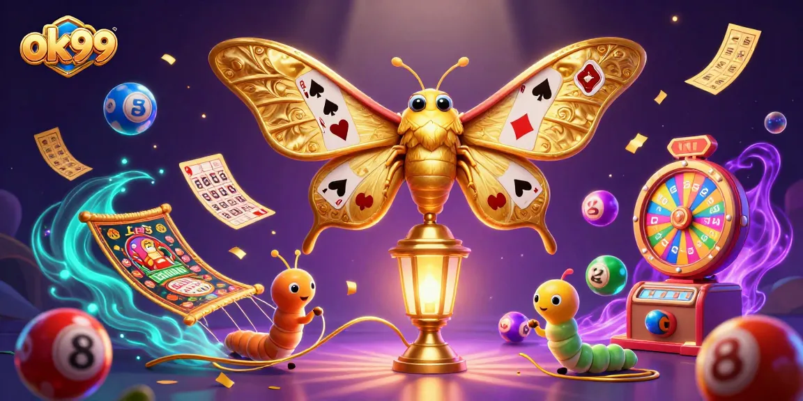 Engage with ok99 and explore the vibrant world of casino games through a colorful 3D illustration.
