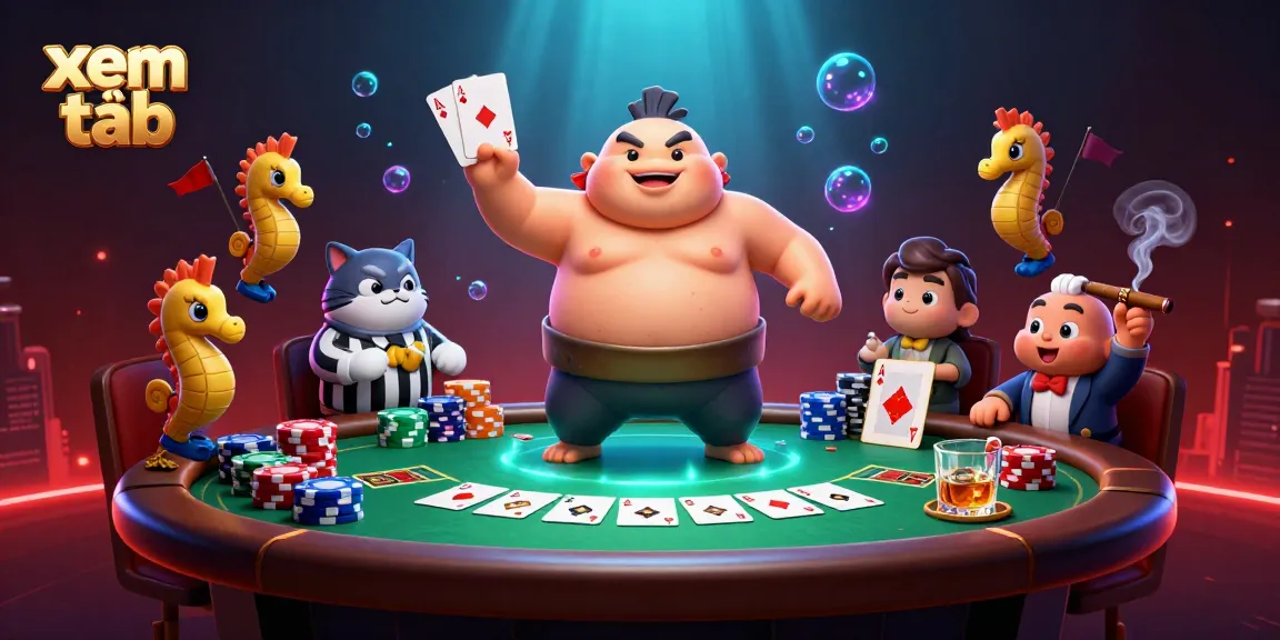 Engage with the dynamic underwater casino scene featuring a fugu champion and seahorse fans, xem thêm for a vibrant poker adventure.