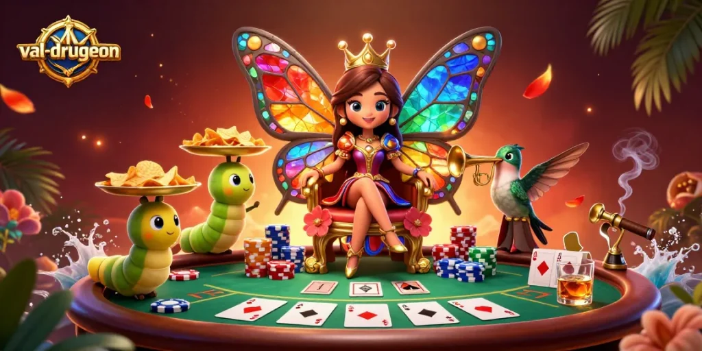 Experience the excitement of val-drugeon with vibrant casino themes and dynamic gambling scenes.