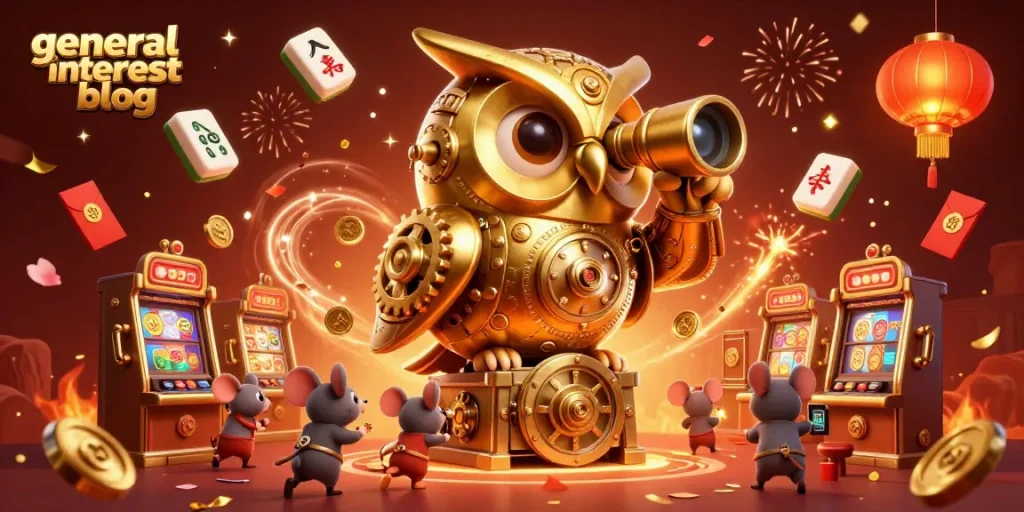 Experience thrilling gaming at a general interest blog filled with iconic casino elements.